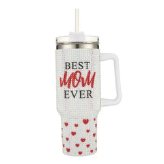 Best Mom Ever Rhinestone 40oz Tumbler Cup