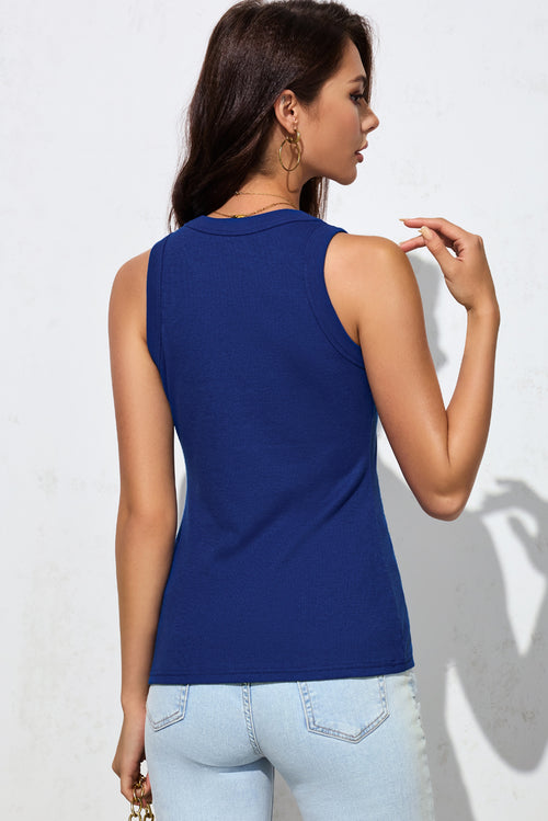 Elevate Your Summer Style with Our Solid Round Neck Tank - Versatile and Chic!