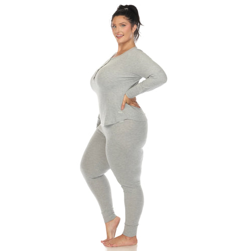 The Cozy Core Waffle Pajama Set – Soft, Stretchy Comfort for Cold Nights - Plus Size