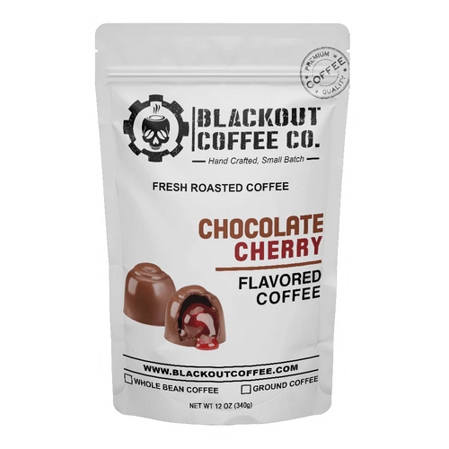 Blackout Coffee | Chocolate Cherry – Flavored Coffee (Ground or K-Cups)