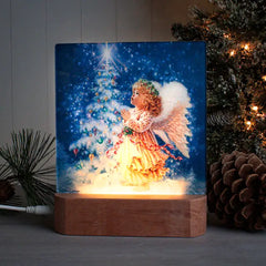 Christmas Wish LED nightlight lit view