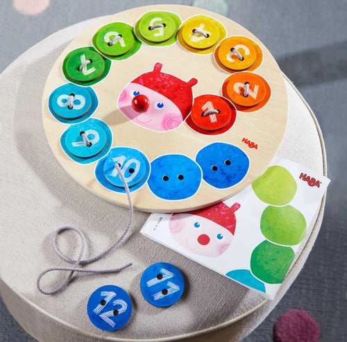 Rainbow Caterpillar Threading & Lacing Game