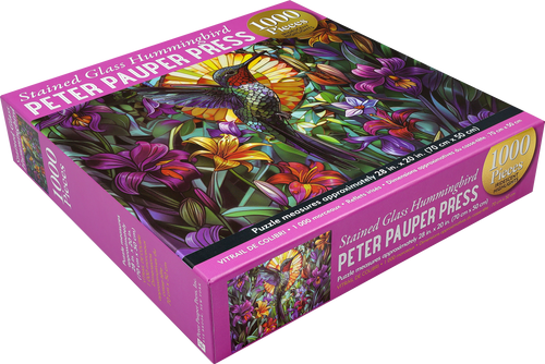 Stained Glass Hummingbird 1000-Piece Jigsaw Puzzle (reflective foil)