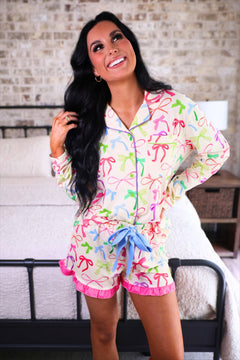 Daylight Bow Ruffle Pajama Set