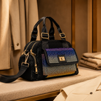 Midnight Sparkle Rhinestone Front Pocket Satchel