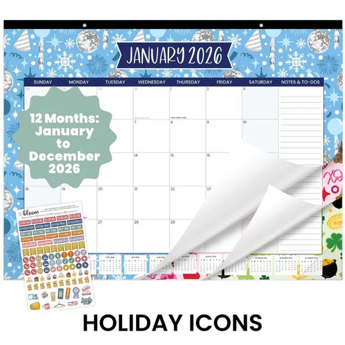 2026 Wall Calendar – Bloom Daily Planners (16" x 21")