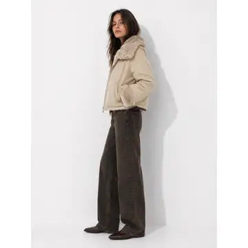 Dumbo reversible faux fur and bomber jacket supplier photograph 3