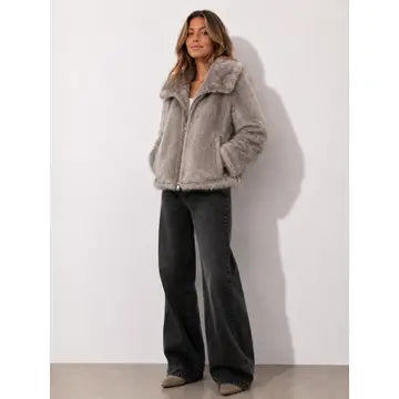Dumbo reversible faux fur and bomber jacket supplier photograph 6