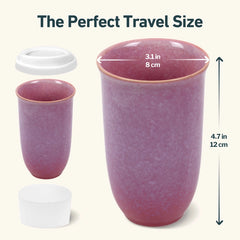 Astral Bloom Ceramic Travel Mug – 12oz Reusable Cup