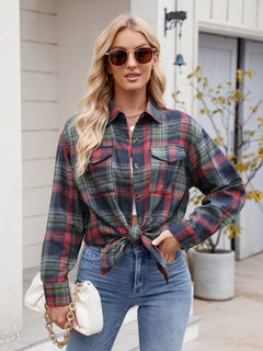 Classic Plaid Button Up Long Sleeve Shirt - 7 Colors, Sizes Small to 2XL