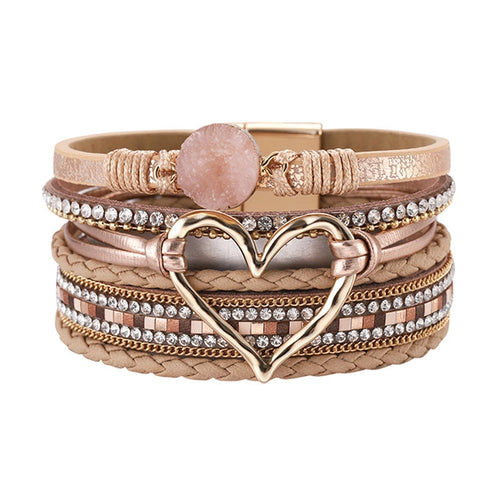 Sparkle & Heart Multi-Layer Magnetic Bracelet – The Perfect Gift of Love