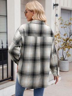 Versatile Plaid Collared Neck Long Sleeve Shirt - 6 Stunning Colors, Sizes Small to 2XL