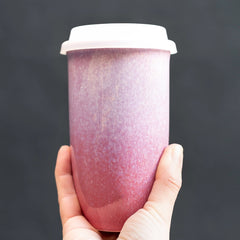 Astral Bloom Ceramic Travel Mug – 12oz Reusable Cup