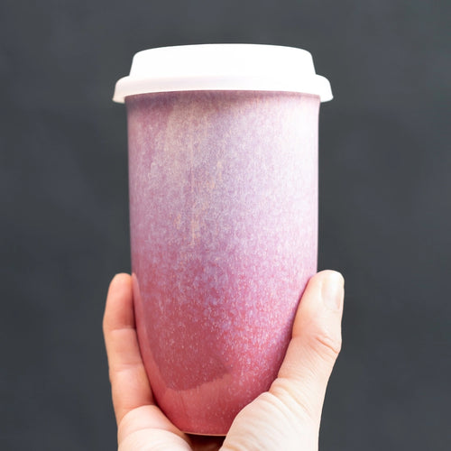 Astral Bloom Ceramic Travel Mug – 12oz Reusable Cup