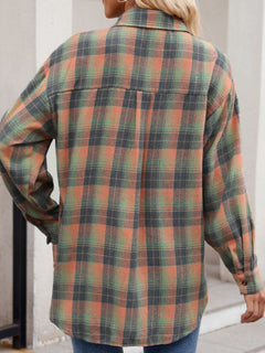 Versatile Plaid Collared Neck Long Sleeve Shirt - 6 Stunning Colors, Sizes Small to 2XL