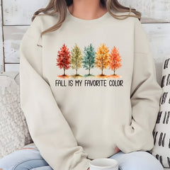 Fall Is My Favorite Color Graphic Sweatshirt in Sand