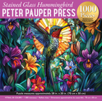 Stained Glass Hummingbird 1000-Piece Jigsaw Puzzle (reflective foil)