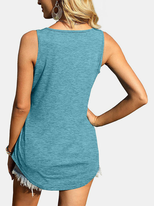 Heathered Square Neck Tank - Versatile Comfort for Every Occasion