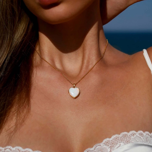 Heart of Opal Mia Locket worn solo