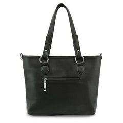 Rhinestone Angel Wing Tote – Vegan Leather Studded Handbag