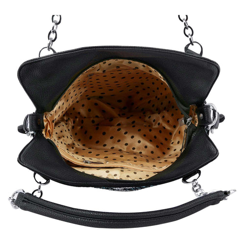 Boho Rhinestone Pattern Shoulder Handbag