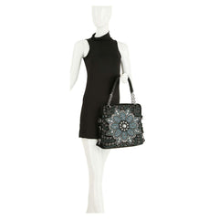 Boho Rhinestone Pattern Shoulder Handbag