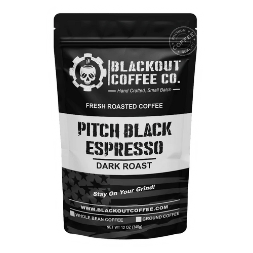 Blackout Coffee | Pitch Black Espresso – Dark Roast (Ground or K-Cups)