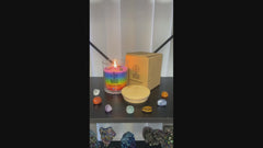 7 Chakra Crystal Candle