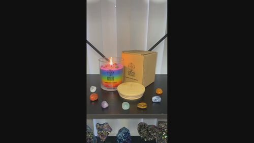7 Chakra Crystal Candle