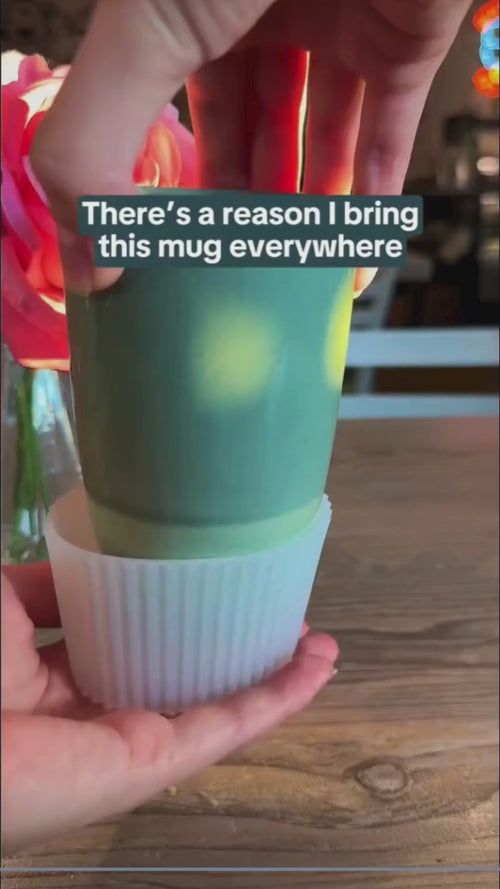 Astral Bloom Ceramic Travel Mug – 12oz Reusable Cup