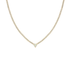 Queen of Hearts Tennis Necklace front product photo