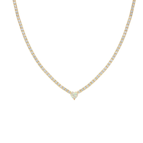 Queen of Hearts Tennis Necklace front product photo