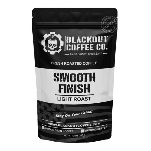 Blackout Coffee | Smooth Finish – Light Roast (Ground or K-Cups)