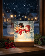 Snow Much in Love LED Nightlight | Snowman Couple Christmas Decor
