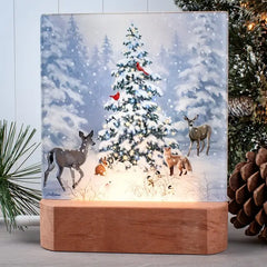 Woodland Christmas LED nightlight main view
