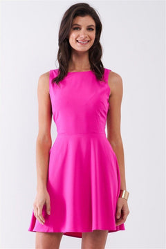 Bubblegum Pink Lace-up Back Mini Dress: Effortlessly Chic and Feminine