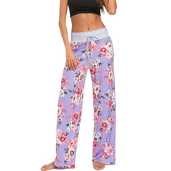 Time to Chill Lounge Pants - Flowy Floral Lounge Pants - Silky Soft Lounge Pants With Draw String Waist