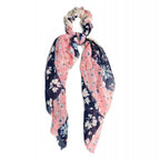 Floral Print Ponytail Scarf