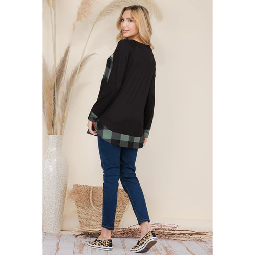 Women's Plaid Tops With Button Accents