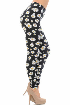 Buttery Soft Daisy Leggings - Overstock Sale