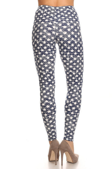 Buttery Soft Snowflake Leggings Extra Plus - Overstock Sale
